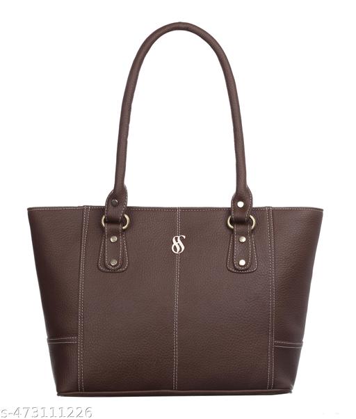 Fostelo Women's Vegan Leather Blossom Luxe Shoulder Bag | Ladies Purse Handbag (Blue) (Large)