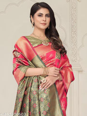 jacquard patola saree with brocade blouse