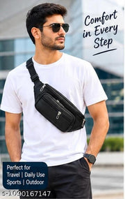 Men’s Premium Multi-Pocket Waist Bag | Crossbody Belt Bag | Travel & Daily Use
