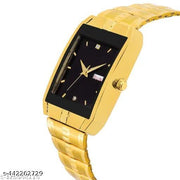 Set of 2 Men Wrist Watch - Golden and Black Watch