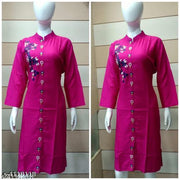 Women's Embroidered Rayon Kurti