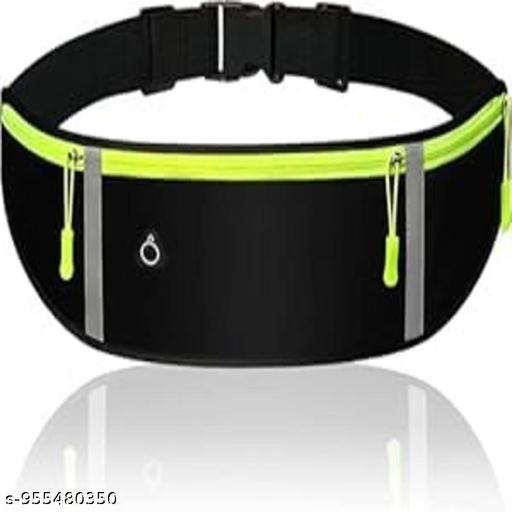Running Waist Belt for Women & Men | Sweat and Rainproof Phone Holder with & 3 Pockets Headphone Hole | Waist Bag for All Kind of Phone-Sports, Yoga, Workout & Outdoor Activities- Black