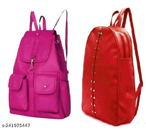 Stylish Solid Color Backpack for Women & Girls | Trendy School, College & Travel Bag | Lightweight & Durable Backpack