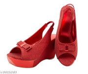 Women Wedges Heel Red Sandal RR43RD