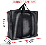 Large Big Heavy Duty Storage Organizer Reusable Canvas Shopper Bag with Strong Handles and Base with Covers Zip (62x32x58 CM) (Large)