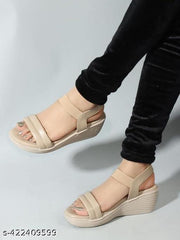 Kajmi Stylish New Trendy Striped Sandle For Women Cool Design Casual Fashion Extra Soft  Wedges Sandal For Women/Girl's/Female Ethnic Wear Wedges Sandal For Woman