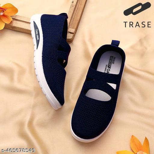 TRASE Women Comfortable Slip-On Shoes - Perfect for Daily Use (42126, Navy)