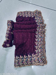 Designer saree Siroski Diamond With Blouse Pieace