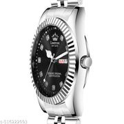 Legacy Series Stainless Steel Day and Date Functioning | Stylish Chain | Quartz Analog Watch for Boys/ Men