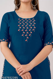 Festive and Party  Cotton Kurti / Kurta (Light Blue)by Sehrish Store