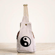 Pack of 2 Unisex Printed Sling Bag & Round Crossbody Travel Bag