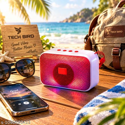 TECH BIRD_bluetooth speaker small size,mini bluetooth box,SMALLPortable Bluetooth Speaker with High Bass, Wireless TWS, TF Card & FM Radio, Compact Lightweight Speaker for Travel, Outdoor, Home, and Personal Use - TB412