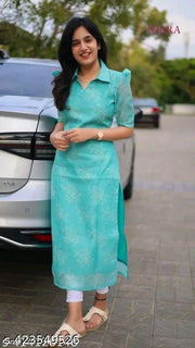 Printed Collar Kurti