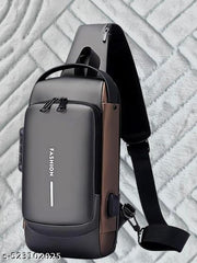 WomenBuzz Multifunction  Unisex Sling Bag , USB Charging Sport Sling Shoulder Bags,Crossbody Bag For Walking, Gym, Sport, Hiking, Cycling, Travel