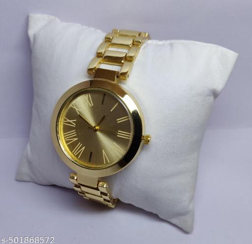 High quality attractive solid round dail metal chain watches for girls and women