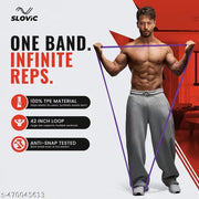 SLOVIC TPE Bands for Workout | Pull Up & Stretching | Heavy Duty Material | Resistance Band for Home Workouts & Stretching Bands for Exercise | Gym Equipment for Home Workout | Ideal for Men & Women | Purple | Strength 30-45 Kgs