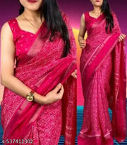 New Launched Top Trending Cotten Crape Saree With Woven Silver Zari Border With Printed Running Blouse And Trending Warli Print Saree