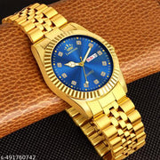 Legacy Series Original Gold Plated Day and Date Functioning | Stylish Chain | Quartz Analog Watch for Boys/ Men