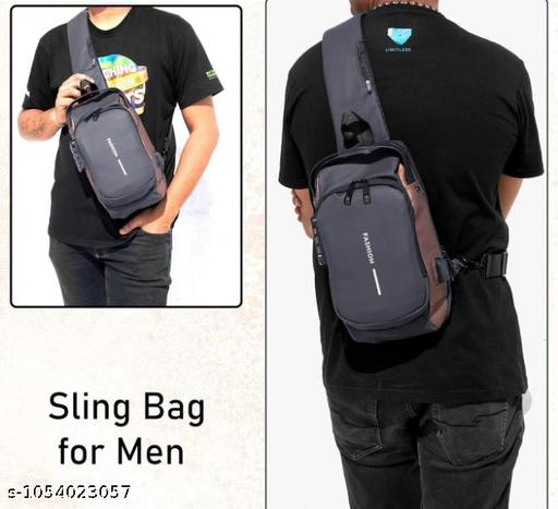 Waterproof Polyester Slim Unisex Crossbody Sling Bag Chest Backpack Men's Shoulder Bag, Leisure Travel Handbag, Hard Shell Anti-Theft Chest Bag (MULTICOLOR)
