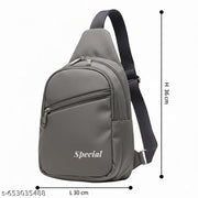 Trendy Waterproof Crossbody Sling Bag for Men & Women – Grey