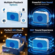 DPM Karaoke Music Speaker with Wireless Microphone Bluetooth Sound System for Indoor Party and Singing