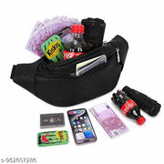 Waist Bag fanny pack bum bag travel passport holder chest bag phone  holder Waist Bag fanny pack bum bag travel passport holder chest bag phone holder (Black)