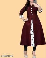 selfi colour kurti maroon