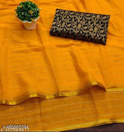 Yellow Saree With Blouse Piece