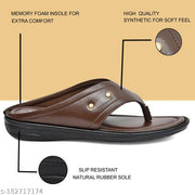 mens stylish slipper leather flip flop