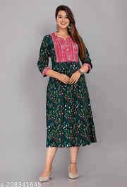 VISHAKHA TRENDING NEW WOMEN RAYON PRINTED KURTA