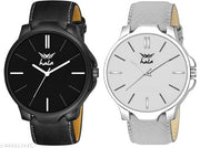 Combo of 2 |  Mesh & Leather Straps | 6 Months Warranty | Boys Series Analog Watch - For Men