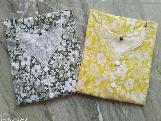 Cotton Kurti For Girls/Cotton Kurti Combo Pack of 2