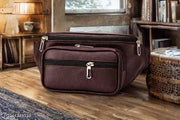 Premium quality leather-look material 3 spacious zippered compartments for better organization