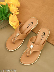 Ladies Sandal : Woman Heel Sandle : Fancy, Attractive Solid Wedge Heel Sandals Women : Heels & Sandals : Stylish Casual Sandals