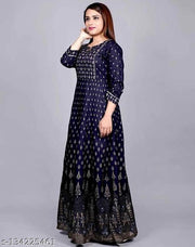 Printed Long Anarkali Kurta