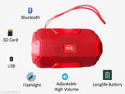Triyansh Wireless Bluetooth Speaker 10W with Torch Light | USB, AUX, SD Card, Mic | Portable Party Speaker (Red)