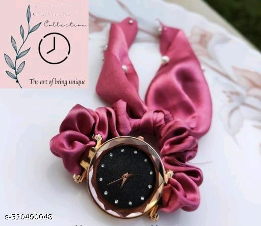 Best Quality Fabric Srcunchis watch for Women&Girls