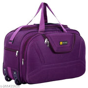 Unisex Travel Luggage Bag - (54 Cm) Expandable Flat Folding Travel Duffel Bag/Duffel Strolley Bag With 2 Smooth Spinner Wheels