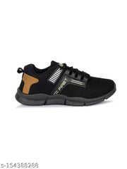 Men's Black & White Mesh Outdoor Casual Shoes