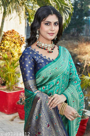 cotton silk jacquard saree with unstitched blouse