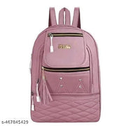 Fashion Peach Backpack with Front Pocket for Women | Lightweight Casual School College Travel Daypack with Adjustable Shoulder Straps