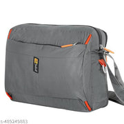 Grey Men Sling Bag Cross body Men’s Sling Messenger Bag for Travel / Office / Business