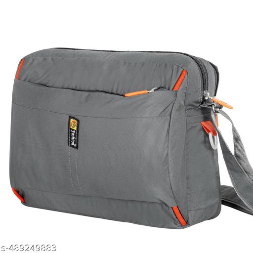 Grey Men Sling Bag Cross body Men’s Sling Messenger Bag for Travel / Office / Business