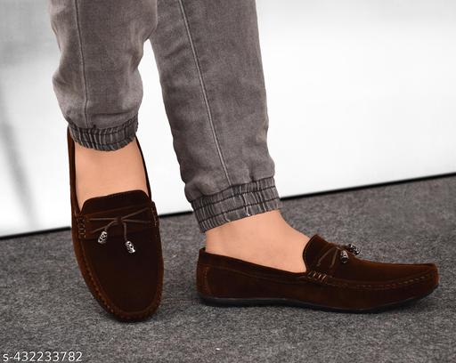 SR UNIQUE Men's Velvet High Quality Latest Formal Slip On Party Wear Moccasin Loafer Shoes