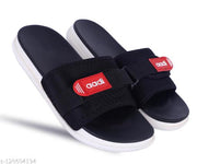 MRJ1455 Men's Black Synthetic Leather Daily Casual Slipper