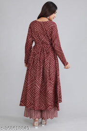 Beautiful Anarkali gowan reyon febric & Beautiful print fornt beautiful Embroidered
