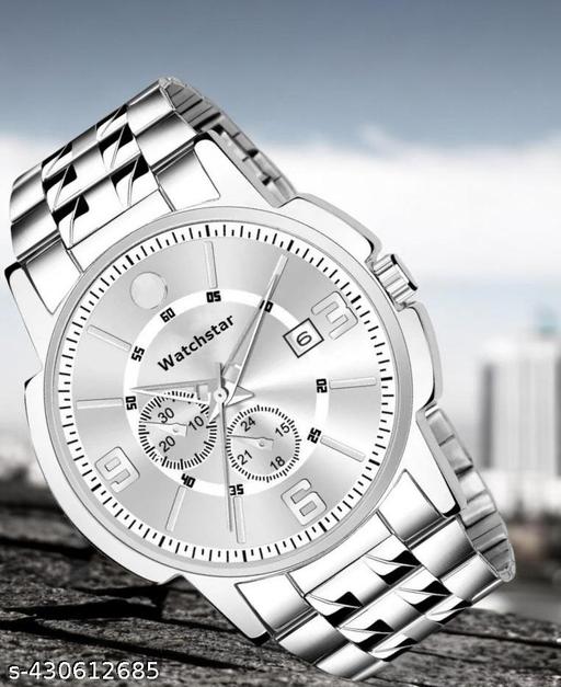 Date Function Stainless Steel Analog Watch for Men