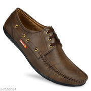 Stylish Men's Syntethic Leather Brown Casual Shoes