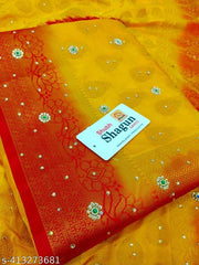 BALATON SAREE | STONE AND SPECIAL JHALAR | GOOD MORNING | WEDDING & PARTY WEAR SAREE