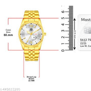 Legacy Series Original Gold Plated Day and Date Functioning | Stylish Chain | Quartz Analog Watch for Boys/ Men